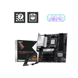 MSI Pro B850M-P Wifi (Supports Amd Ryzen 9000/7000 Series Desktop Processor Am5, Ddr5, 256GB, PCie 4.0, M.2, Matx)