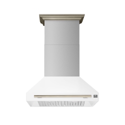 FORNO Aria 36 Inch Wall-Mounted Range Hood In In White
