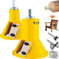 VEVOR 1"/25.4MM Tenon Cutter, 2"/50.8MM Diameter, \w Dual Straight Blades & Button Screws Home Master Kit, Premium Aluminum & Steel Log Furniture