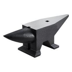 VEVOR Cast Iron Anvil, 105 Lbs Single Horn Anvil \w Large Countertop And Stable Base, High Hardness Rugged Round Horn Anvil Blacksmith, for Bending