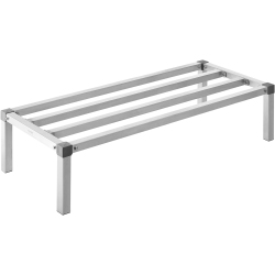 VEVOR 48” X 20” Aluminum Dunnage Rack, Commercial Food Floor Rack, 12” Off The Floor, 1000 Lbs Capacity All-Welded Aluminum Storage Rack, For