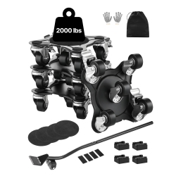 VEVOR Furniture Dolly, Maximum Load 1200 Lbs, Heavy Duty Furniture Movers \w 5 360° Rotation Wheels, Carbon Steel Panel, Furniture Lift Slider Tool