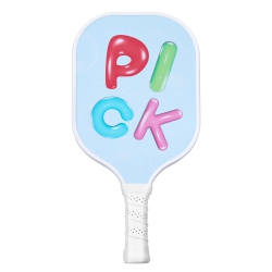 VEVOR Kids Pickleball Paddle, Lightweight Youth Pickleball Paddle \w Small Grip And Cute Pattern, Fiberglass Pickle Ball Racket & Honeycomb Core