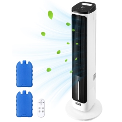 VEVOR 23.3Ft/s Tower Fan, Velocity Quiet Floor Fan, 70° Oscillating Fans for Indoors \w 9 Speeds, 4 Modes, 24H Timer, Portable Standing Bladeless Fan