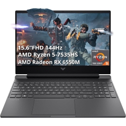 HP Refurbished (Excellent) - Victus 15.6" Full HD 144Hz Gaming Laptop, Amd Ryzen 5-7535Hs, 1Tb PCie SSD, 32GB Ddr5 Ram, Amd Radeon Rx 6550M, Backlit