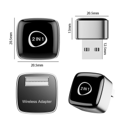 THE WAY Wireless Carplay Box Apple Android Smart Car Interconnection Box Car Play Adapter, Suitable for Cars \w Wired Carplay/android Auto - 2 In 1