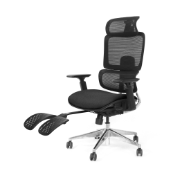 SHAND ERGONOMICS Most Adjustable Ergonomic Chair With Footrest - | Triton In Black
