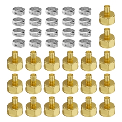 VEVOR 1/2" 20PCs Pipe Fittings, Brass Pipe Fittings, Clamp-Style 1/2 Npt Internal Thread Pipe Connector Brass Air Fittings, Heavy Duty Plumbing
