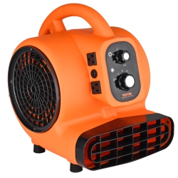 VEVOR 1/4 HP Floor Blower, 1000 Cfm Air Mover for Drying And Cooling, Portable Carpet Dryer Fan \w 4 Blowing Angles And Time Function, For