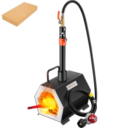 VEVOR Propane Forge Portable, Single Burner Tool And Knife Making, Large Capacity Blacksmith Farrier Forges, Mini Furnace Blacksmithing, Gas Forging