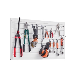 VEVOR 2 X 4 Ft Slat Wall Paneling, Pvc Garage Slatwall \w Modular Design Slat Wall Easy-To-Install Adjustable Slatwall Panel \w Coupling Structure &