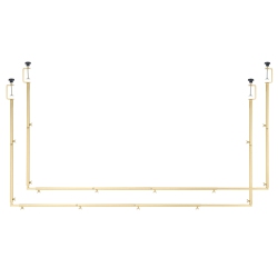 VEVOR 2 Packs Over The Table Rod Stand \w Clamps, 13"-42" Tall & 28"-98" Length Adjustable, Table Arch Stand, Tabletop Balloon Arch Frame For