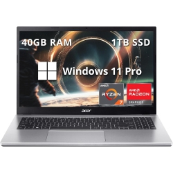 ACER Refurbished Excellent - Aspire 3 15.6" Fhd Premium Laptop for Business&students, Amd Ryzen 7 5700U, 1Tb SSD, 40GB Ram, Numpad, Webcam, Wifi 6