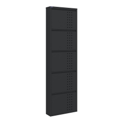 CEHA CANADA Ayk 5-Door Metal Shoe Cabinet With Front Ventilation - Dark In Gray