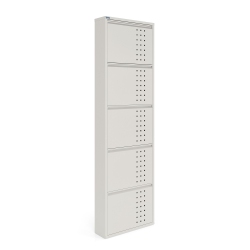 CEHA CANADA Ayk 5-Door Metal Shoe Cabinet With Front Ventilation - In White