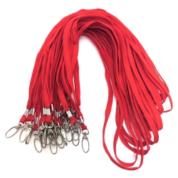 LAPENNACO 20PC Lanyards Neck Straps for Id Badge Keychain - In Red
