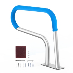 VEVOR 32 X 23 Inch Pool Handrail, Stainless Steel \w Base Plate for Indoor/outdoor Pools, Swimming Pool Safety Railing for Decks, Rust-Proof Grab Bar