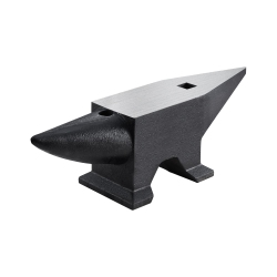 VEVOR 132 Lbs(60Kg) Cast Steel Anvil, Single Horn Anvil \w Large Countertop And Stable Base, High Hardness Rugged Round Horn Anvil Blacksmith, For