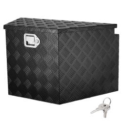 VEVOR 39"x16.5"x12" Trailer Tongue Box, Aluminum Alloy Diamond Plate Tongue Box Tool Chest, Heavy Duty Trailer Box Storage \w Lock And Keys, Utility