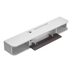 VEVOR 47 In Floating Tv Stand, Wall Mount Entertainment Center \w Cable Hole, Modern Floating Tv Shelf \w Storage Cabinet, Particle Board Console For