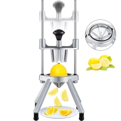 VEVOR 6-Section Commercial Easy Wedger Stainless Steel Blade Fruit Slicer, Lemon Cutter 6 Wedges for Home Bar Restaurant In Lime