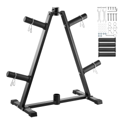 VEVOR Weight Plate Rack, A Frame Weight Plate Tree for 2-Inch Weight Plates, Standard Weight Plate Tree, 300 Lbs Load Capacity Weight Storage