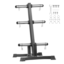 VEVOR Weight Plate Rack, L Frame Weight Plate Tree for 2-Inch Weight Plates, Standard Weight Plate Tree, 1000 Lbs Load Capacity Weight Storage