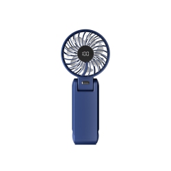 THE WAY USB Rechargeable Desktop Folding Fan \w Hook Air Cooling Handheld Electric Portable Fan \w Led Display, Large Capacity Battery 100 Wind