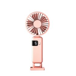 THE WAY USB Rechargeable Desktop Folding Fan \w Hook Air Cooling Handheld Electric Portable Fan \w Led Display, Large Capacity Battery 100 Wind