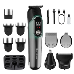 MYACUC 5-In-1 Electric Hair Clippers Set Adjustable Digital Display Shaver Stainless Steel Precision Cutting Tools for Hair And Beard Styling