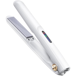 MYACUC Cordless Hair Straightener And Curler 2 In 1, Mini Cordless Ceramic Flat Iron, Portable Travel Straight Curl Tool for Women Men, USB Rechargeable