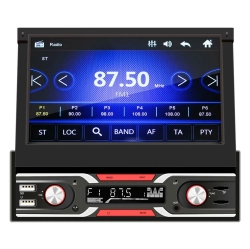 GREEN SCENIC 7-Inch Retractable Screen Car Navigation + Reversing Image Bluetooth Hands-Free Calling Gps Positioning General Motors Mp5