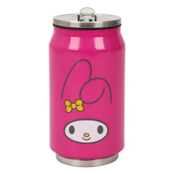 BIOWORLD Hello Kitty X Friends My Melody Soda Can 10 OZ Stainless Steel Water Bottle