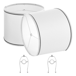 VEVOR 2 Set Lamp Shade, 11In Top X 13In Bottom X 10In High (Spider Fitter), Medium Lampshade \w Harp, Replacement Lamp Shade for Table & Floor Lamps