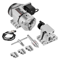 VEVOR K11-100MM Dividing Head, 3-Jaw Chuck, 2.6"/65 MM Center Height Mt2 Tailstock 6:1 Gear Ratio，cnc Router Milling Machine Rotational Axis 4Th
