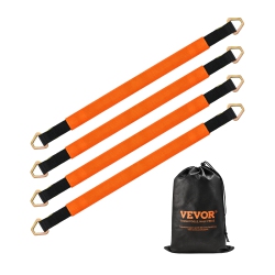 VEVOR 2 In X 3.2 Ft Axle Straps, Heavy Duty Axle Tie Down Straps, 12000 Lbs Break Strength Axle Tie Down Straps \w D Rings, 4 Pack Heavy Duty Axle