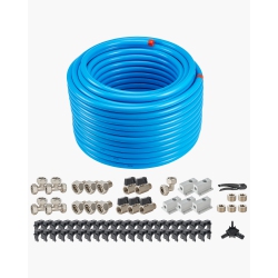 VEVOR 200Ft X 3/4" Air Compressor Line Kit, HDpe-Aluminum Compressed Air Piping System, Leak-Proof & Easy-To-Install, Compressed Air Line Tubing Kit