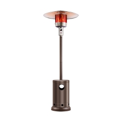 VEVOR 50000Btu Patio Heater for Outdoor Use, Propane Heater Tall Hammered \w Round Table Design, Metal Burner And Wheels, Fixed Outdoor Patio Flame