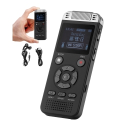 VEVOR 128GB Digital Voice Recorder, Voice Activated Recorder \w Playback, Audio Recording Device \w Password USB, 8730 Hours Of Storage 40 Hours Of