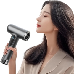 MYACUC Cordless Travel Hair Dryer, Portable Mini Hair Dryer \w Smart Display, 3 Speeds And 3 Temperatures for Travel And Home Use (Cold Air Only When