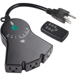 BN-LINK Outdoor 24-Hour Water Resistant Photoelectric Countdown Timer Photocell Light Sensor (2, 4, 6 Or 8 Hours Countdown Mode) In Black