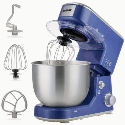 CUISM 5Qt Tilt Head Stand Mixer With Stainless Steel Bowl, Dough Hook, Beater, Whisk, And Splash Guard - Ideal for Baking And Cooking