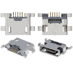 ESOURCE PARTS Replacement Charging Port Soldering Required - 05 Pin - Micro A - 4 Anchor Points (C101)
