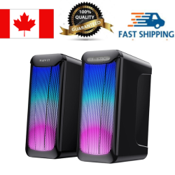 HAVIT Sk755Bt Dynamic RGB Lights 2.0 Stereo Channels 3.5MM Audio + Wireless Bluetooth Gaming Speaker