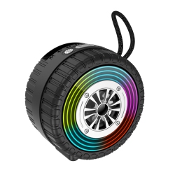 THE WAY 2025 New Bluetooth Speaker, Mini Speaker, Colorful Light Bluetooth Subwoofer, Wireless Card Speaker - So-1106 (Black)