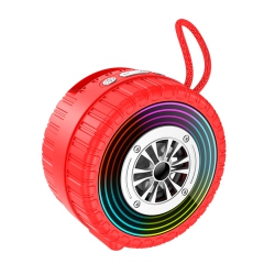 THE WAY 2025 New Bluetooth Speaker, Mini Speaker, Colorful Light Bluetooth Subwoofer, Wireless Card Speaker - So-1106 (Red)