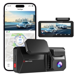 REDTIGER Dual 4K Dash Cam \w 256GB Emmc, Starvis 2 Imx678 Front And Rear Dash Camera \w Dual HDr, Voice Control, 4" Touch Screen, Built-In 5.8Ghz