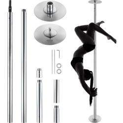 VEVOR 45MM Professional Dancing Pole, Spinning Static Dancing Pole Kit, Portable Removable Pole, Heavy-Duty Stainless Steel Pole, Height Adjustable