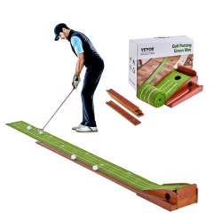 VEVOR 1 Hole Golf Putting Mat, Indoor Golf Putting Green, Wrinkle-Free Golf Training Aid, Mini Golf Accessory \w Auto-Ball Return, Alignment
