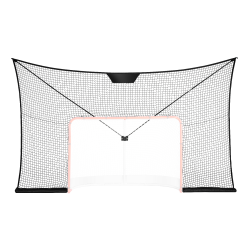 VEVOR 12X7 Ft Hockey Goal Backstop Net, Street Hockey Sports Backstop Netting, Portable Indoor Outdoor Hockey Training Net, Large Size Target Net